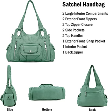 Handbags for Women, Purses for Women, Hobo Bags for Women, Purses and Handbags, Womens Purse w/Multi Pocket, H1635