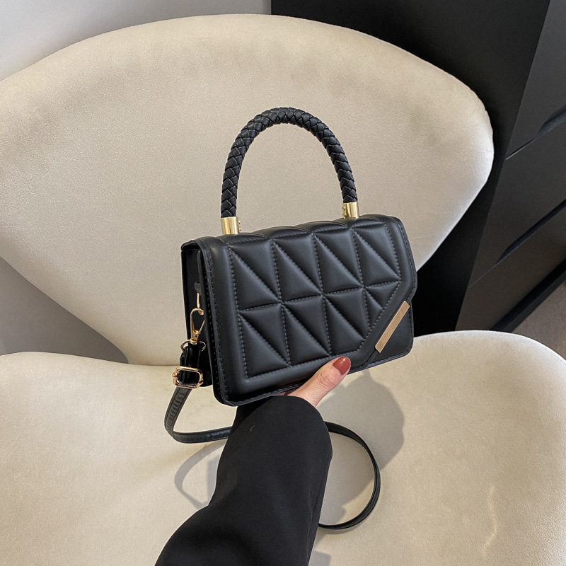 Diamond texture bag women 2024 new style trendy small square handbag