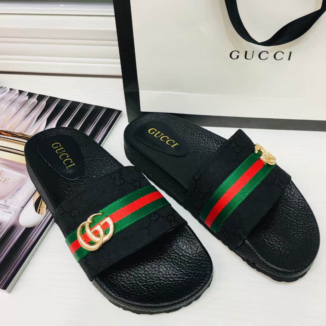 LEATHER SANDAL WITH DOUBLE G
