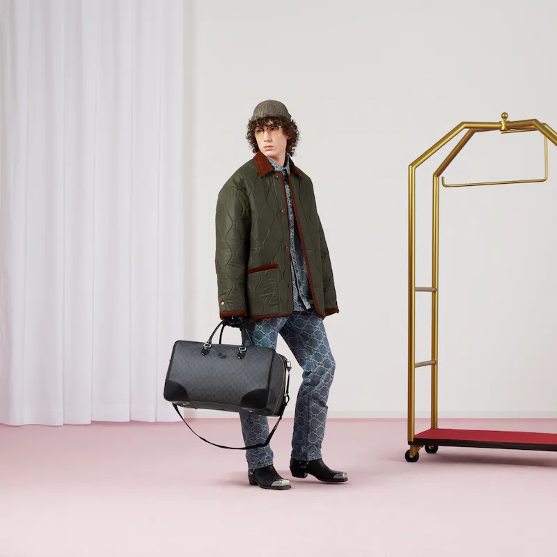 LARGE DUFFLE BAG WITH INTERLOCKING G