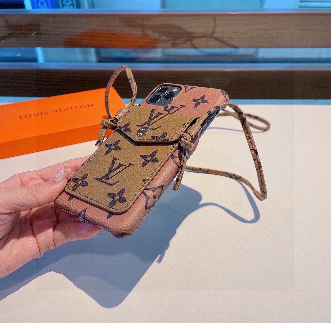 | Presbyopia Messenger Card Holder Leather iPhone Case