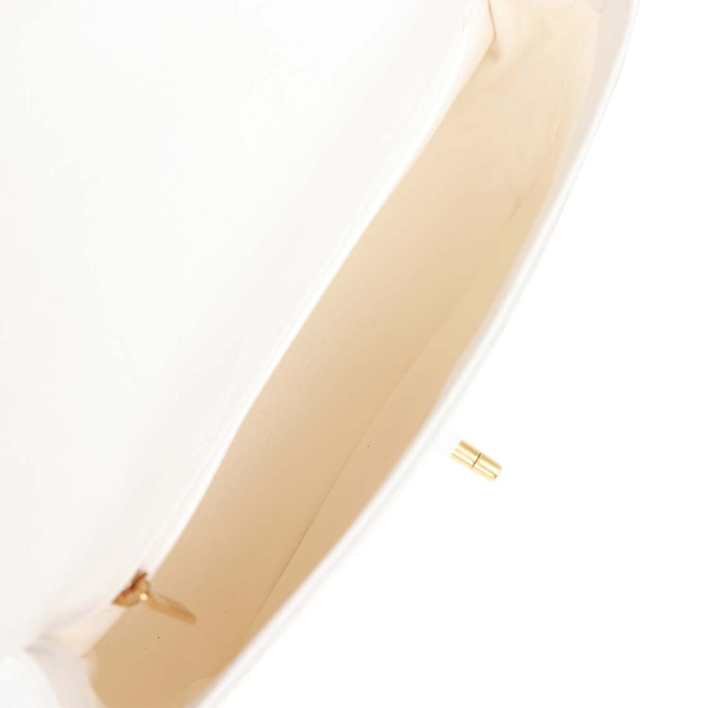 Medium Sweetheart Crush Flap Bag White Caviar Antique Gold Hardware