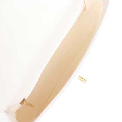 Medium Sweetheart Crush Flap Bag White Caviar Antique Gold Hardware