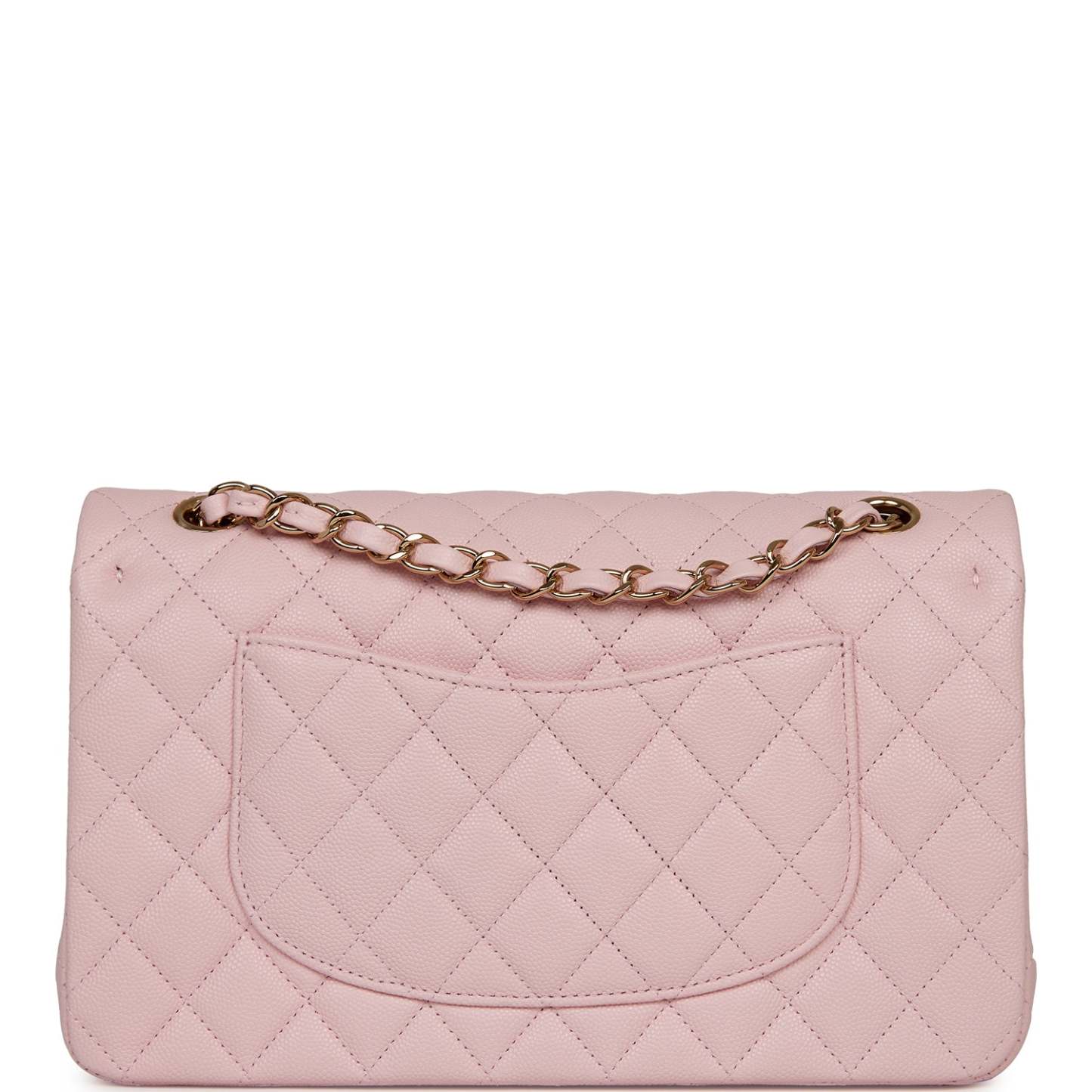Medium Classic Double Flap Bag Light Pink Caviar Light Gold Hardware