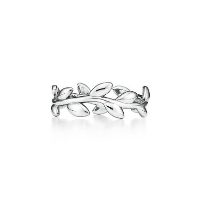 Paloma Picasso庐 Olive Leaf Band Ring in Silver, Narrow