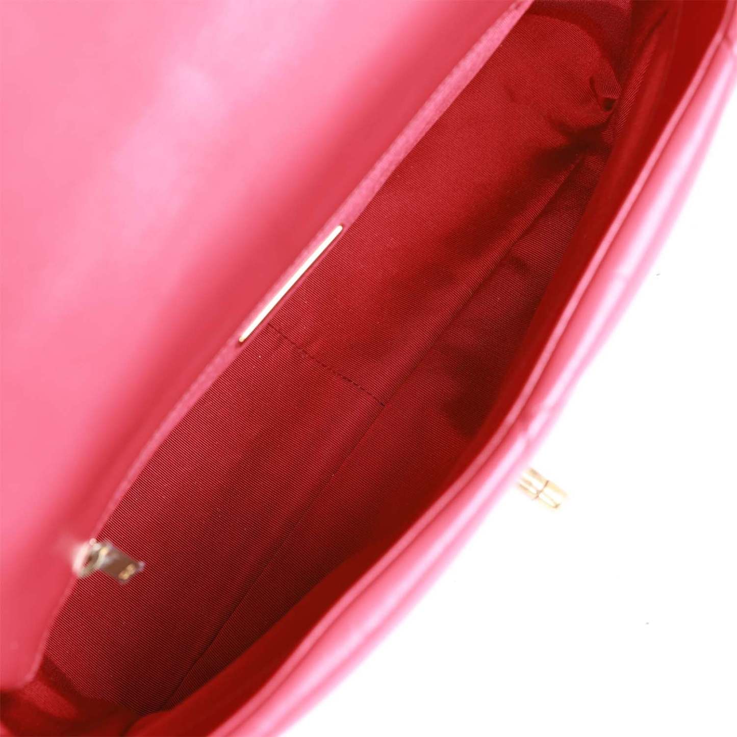 Medium 19 Flap Bag Red Calfskin Mixed Hardware