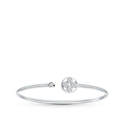 Idylle Blossom Twist Bracelet, White Gold And Diamonds