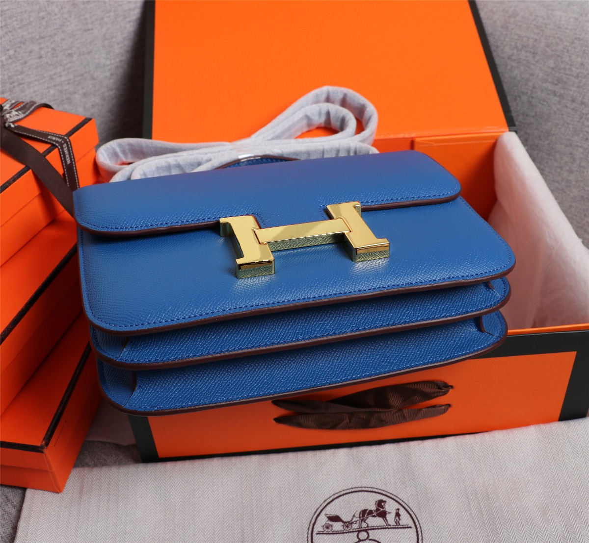 Constance 19/23 bag Dark Blue Epsom Leather