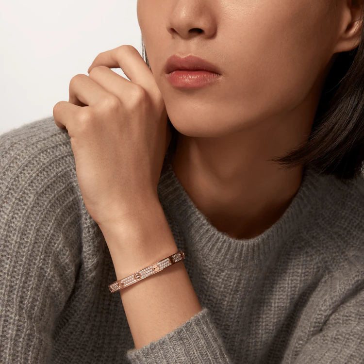 LOVE BRACELET, DIAMOND-PAVED