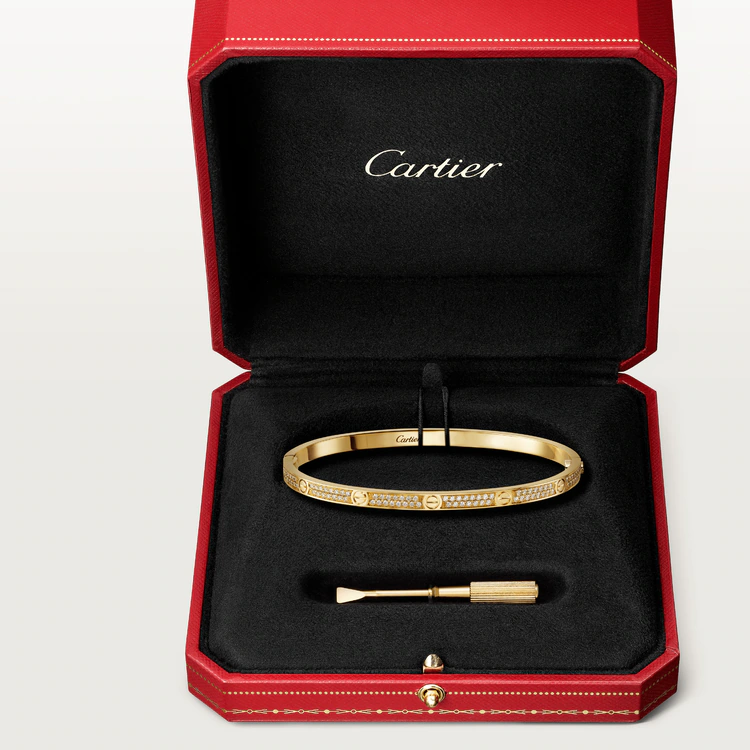 LOVE BRACELET, SMALL MODEL, PAVED