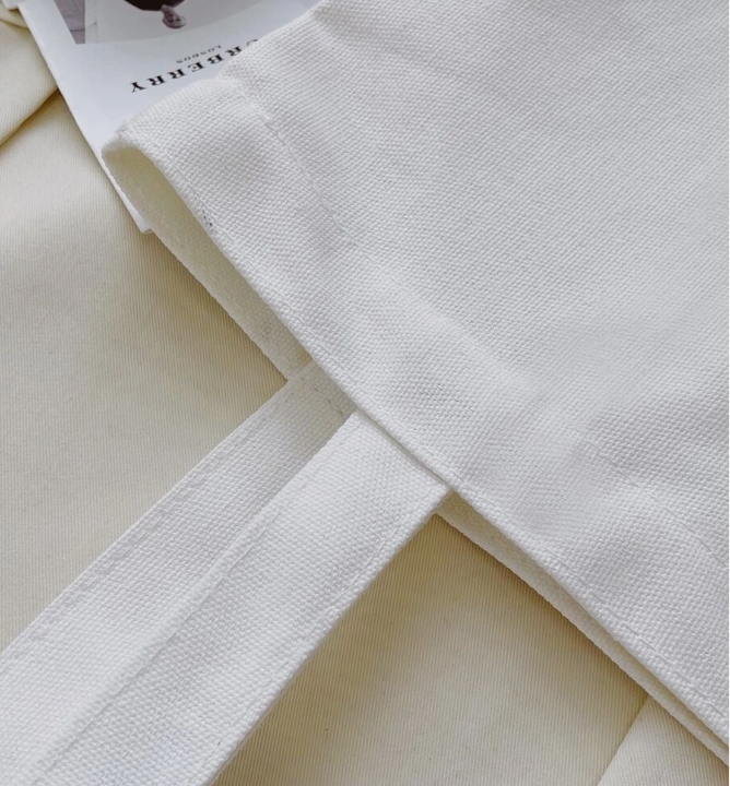 Small White Shopper Tote Bag