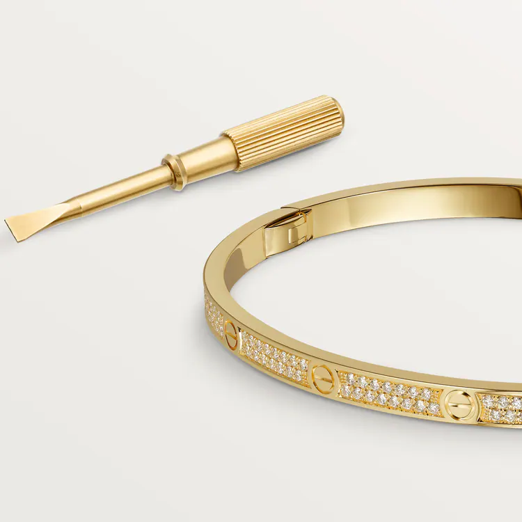 LOVE BRACELET, SMALL MODEL, PAVED