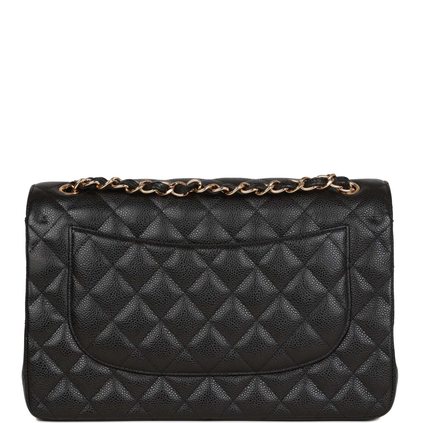 Jumbo Classic Double Flap Bag Black Caviar Gold Hardware