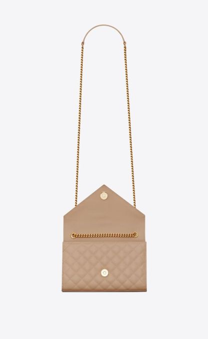 ENVELOPE SMALL IN QUILTED GRAIN DE POUDRE EMBOSSED LEATHER