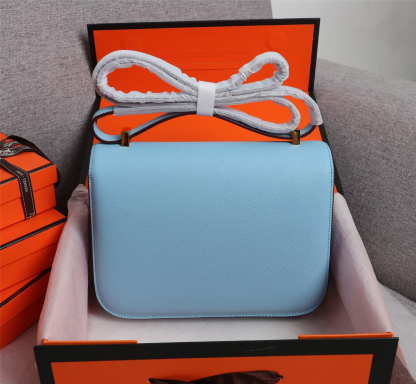 Constance 19/23 bag Blue Epsom Leather