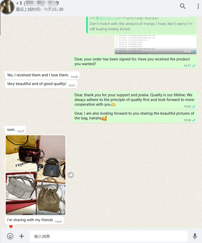 WhatsApp customer review