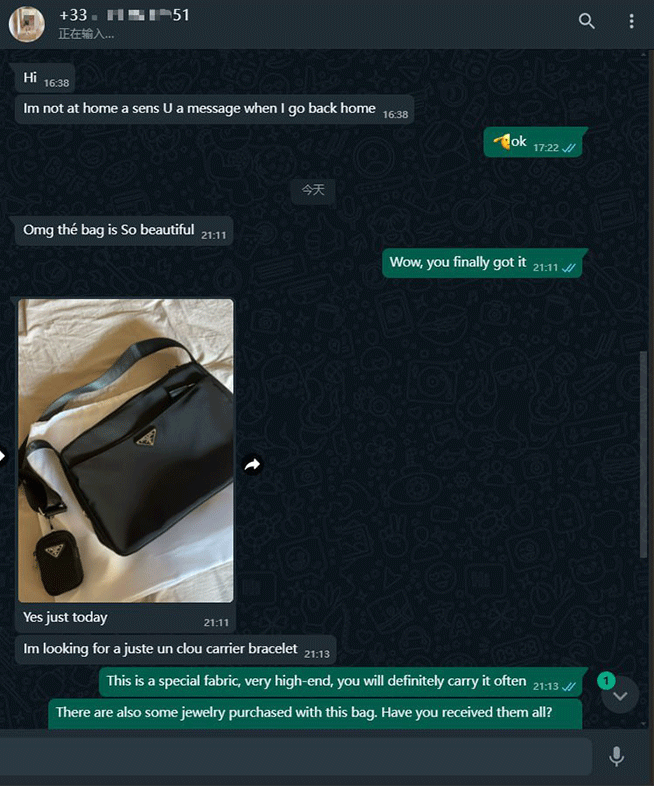 WhatsApp customer review