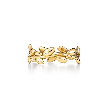 Paloma Picasso庐 Olive Leaf Band Ring in Yellow Gold, Narrow
