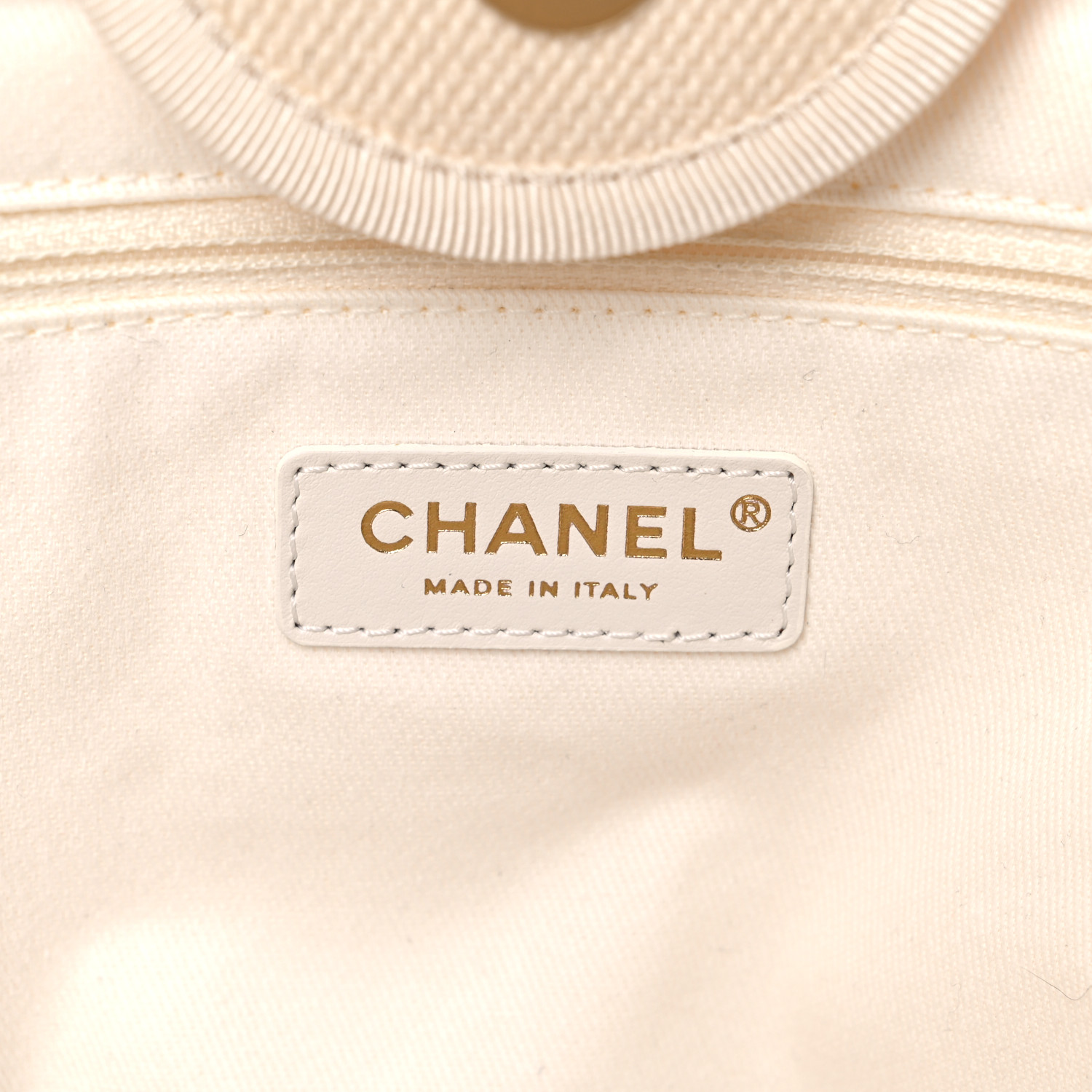 Canvas Pearl Large Deauville Tote Ecru Beige