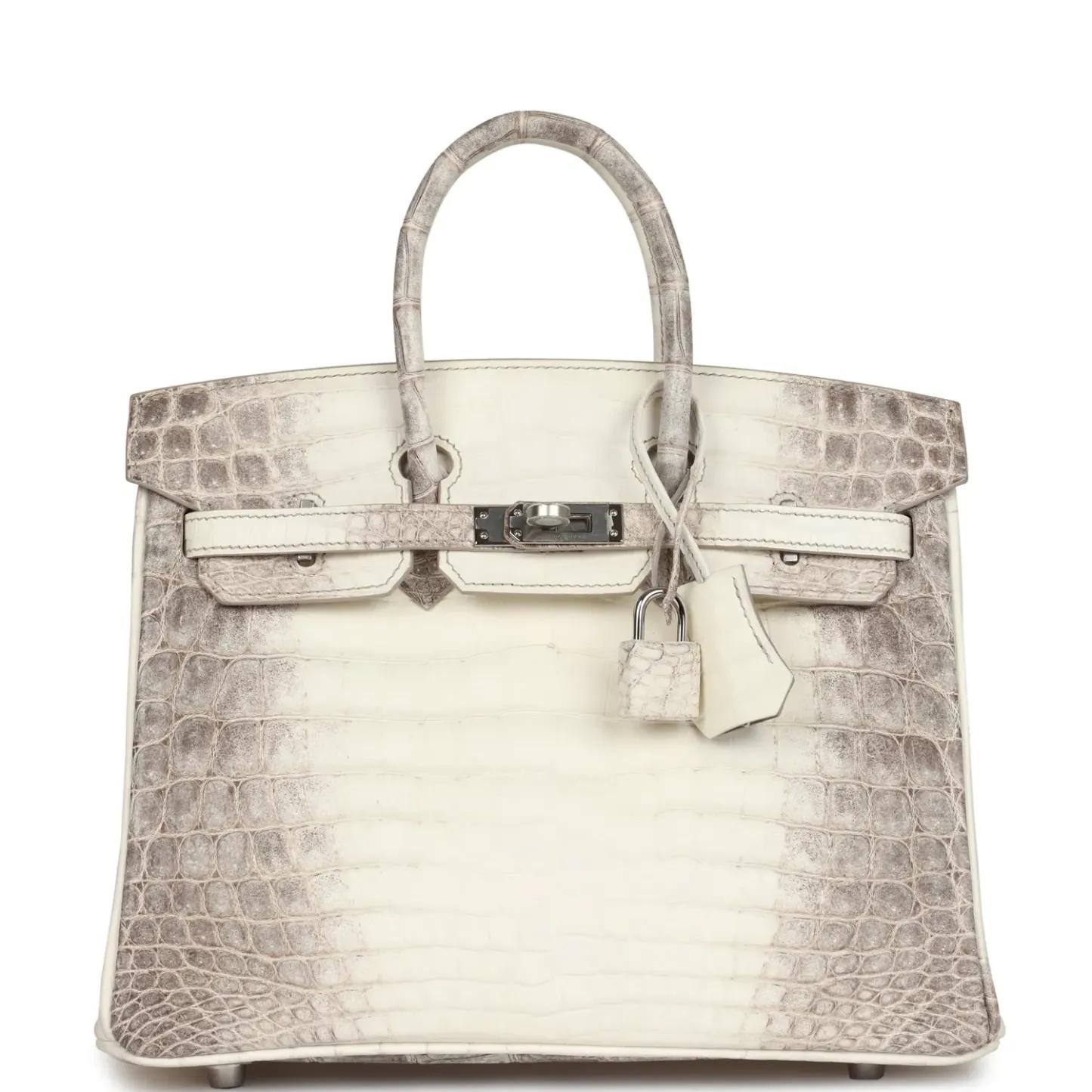 Herthtmes Birkin 25 Himalaya Niloticus Crocodile Palladium Hardware