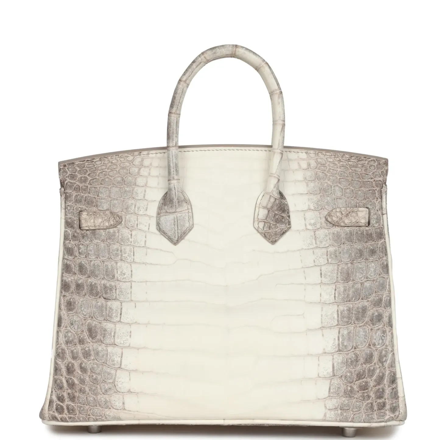 Herthtmes Birkin 25 Himalaya Niloticus Crocodile Palladium Hardware