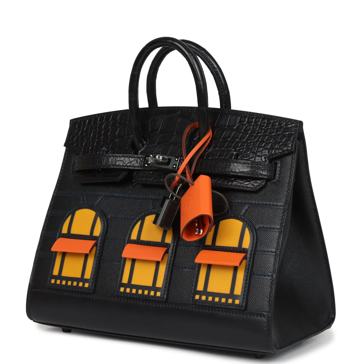 Herthtmes Midnight Faubourg Birkin Sellier 20 So Black Matte Alligator