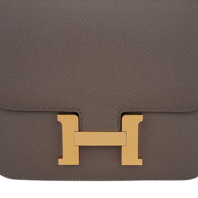 Mini Constance 18 Bag Etain Epsom Leather with Gold Hardware