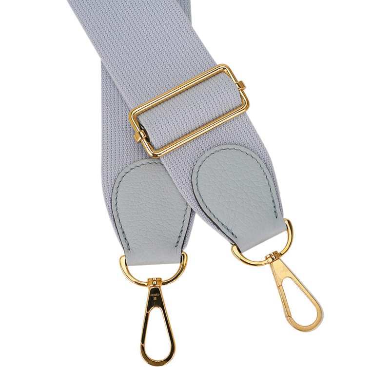 Evelyne PM Bag Blue Pale Clemence Leather with Gold Hardware