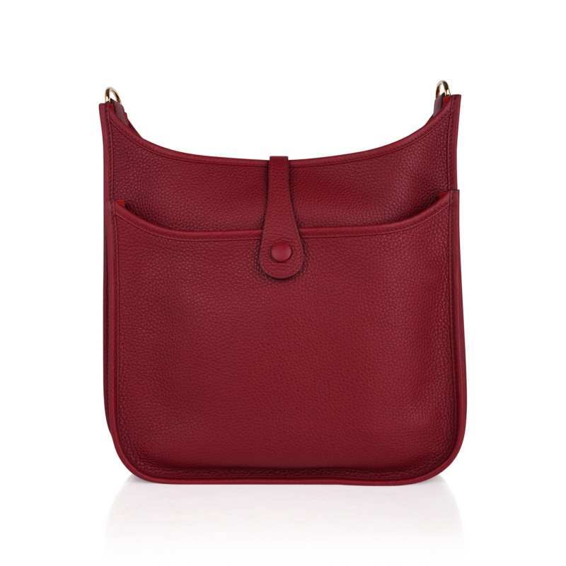Evelyne PM Bag Rouge Grenat Gold Hardware Clemence