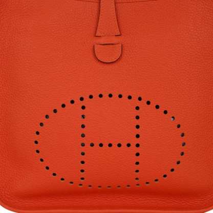 Evelyne PM Bag Feu Orange Gold Hardware Clemence Leather