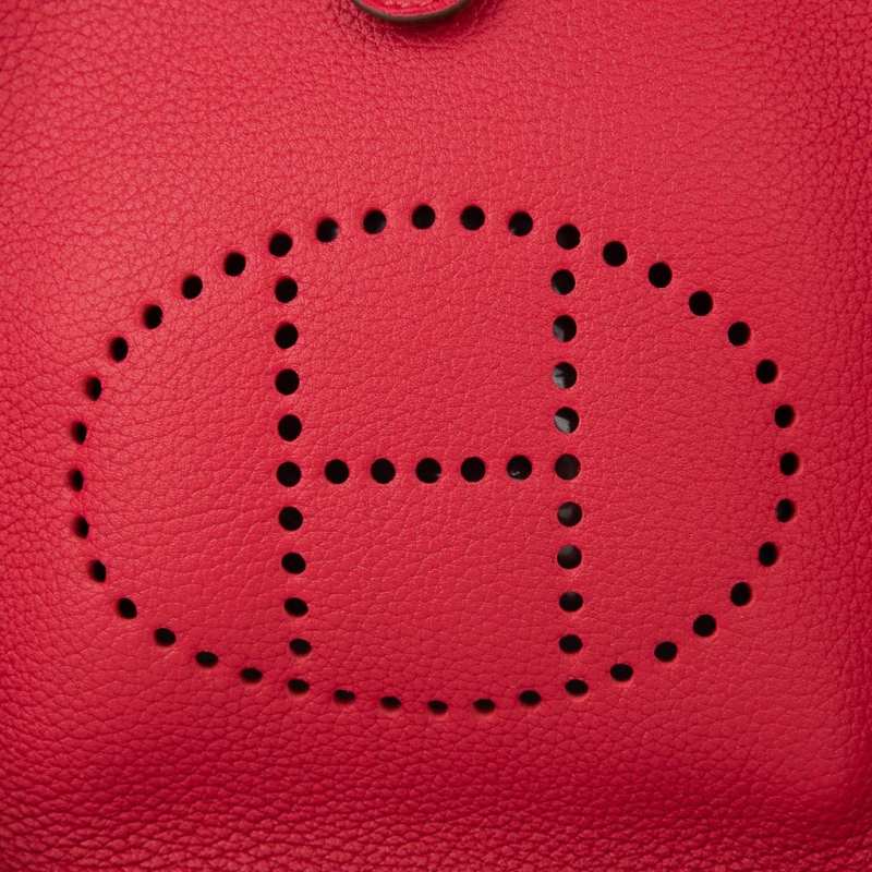 Evelyne TPM Bag Rouge Piment Taurillon Maurice Leather Gold Hardware