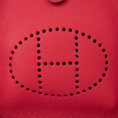 Evelyne TPM Bag Rouge Piment Taurillon Maurice Leather Gold Hardware