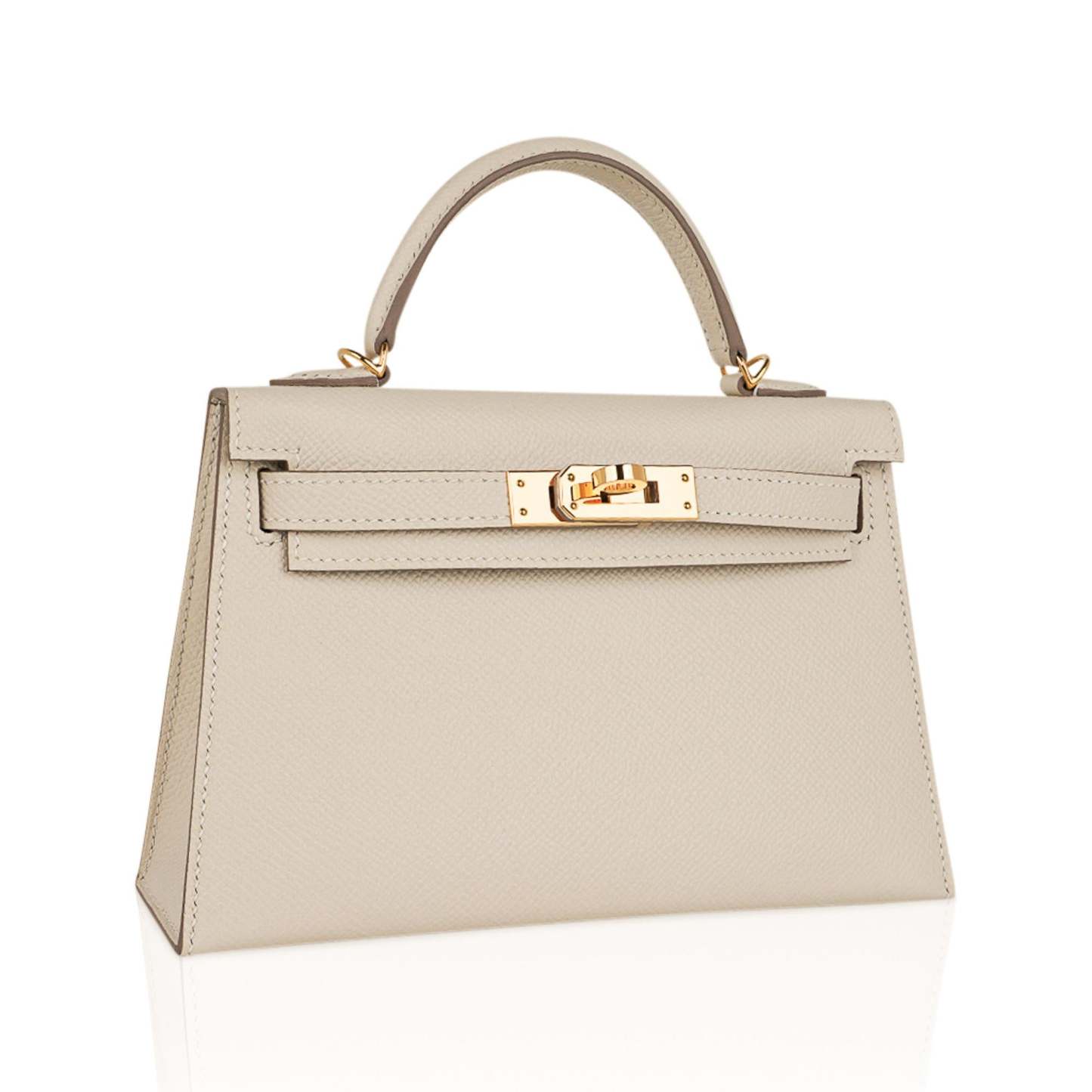 Hermes Kelly 18 Mini Sellier Bag Craie Epsom Leather Gold Hardware