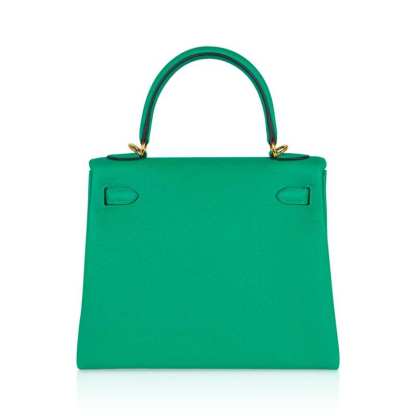 Kelly Retourne 25 Bag Menthe Togo Gold Hardware New w/Box