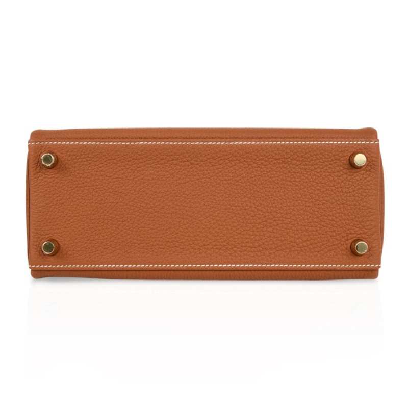 Kelly 25 Retourne Bag Coveted Gold Togo Gold Hardware