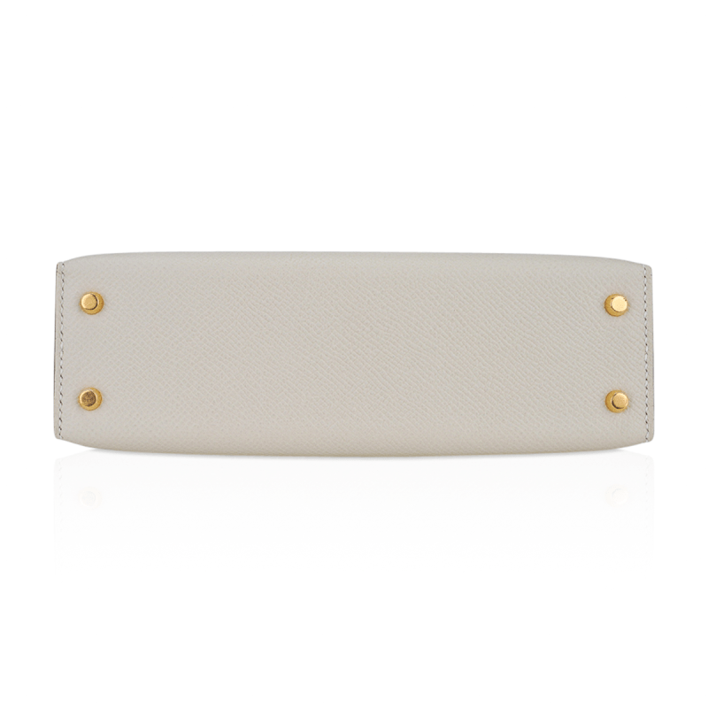 Special Order HSS Mini Kelly 20 Sellier Bag Nata and Trench Epsom Leather with Gold Hardware