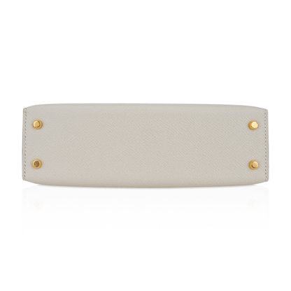 Special Order HSS Mini Kelly 20 Sellier Bag Nata and Trench Epsom Leather with Gold Hardware