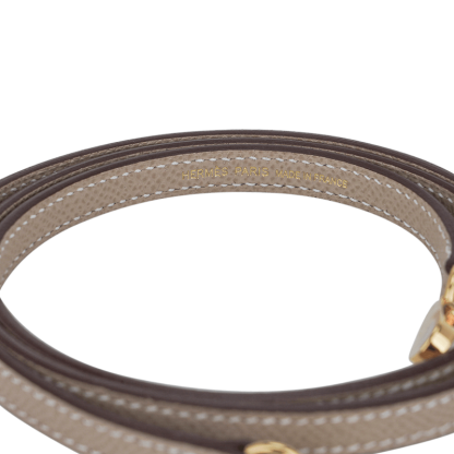 Special Order HSS Mini Kelly 20 Sellier Bag Nata and Trench Epsom Leather with Gold Hardware