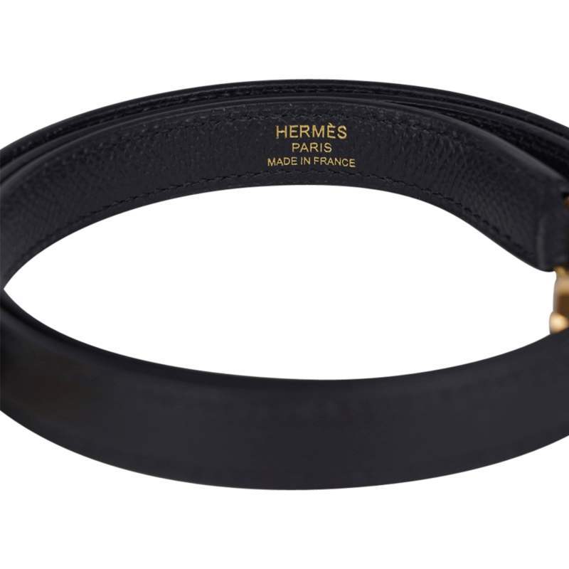 Kelly Sellier 25 Bag Black Epsom Gold Hardware New