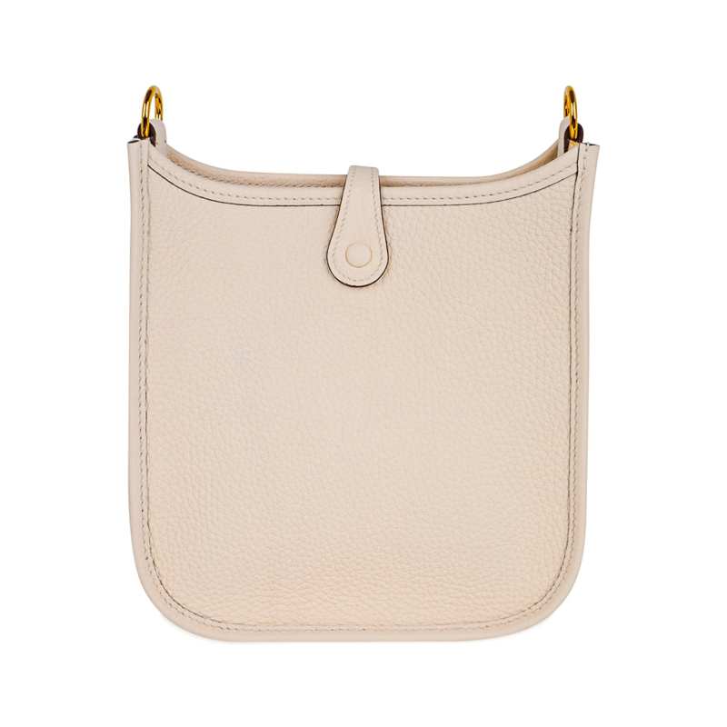 Evelyne TPM Nata / White Strap Crossbody Bag Clemence Gold Hardware