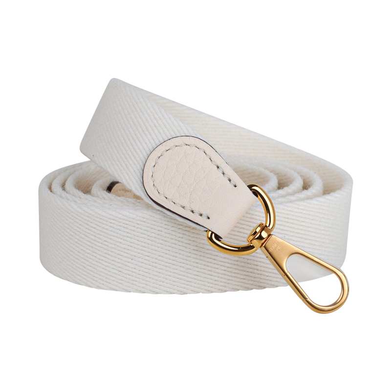 Evelyne TPM Nata / White Strap Crossbody Bag Clemence Gold Hardware