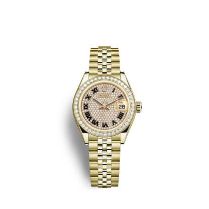 Lady-Datejust 28, 18kt Yellow Gold and diamonds, Ref# 279138RBR-0030