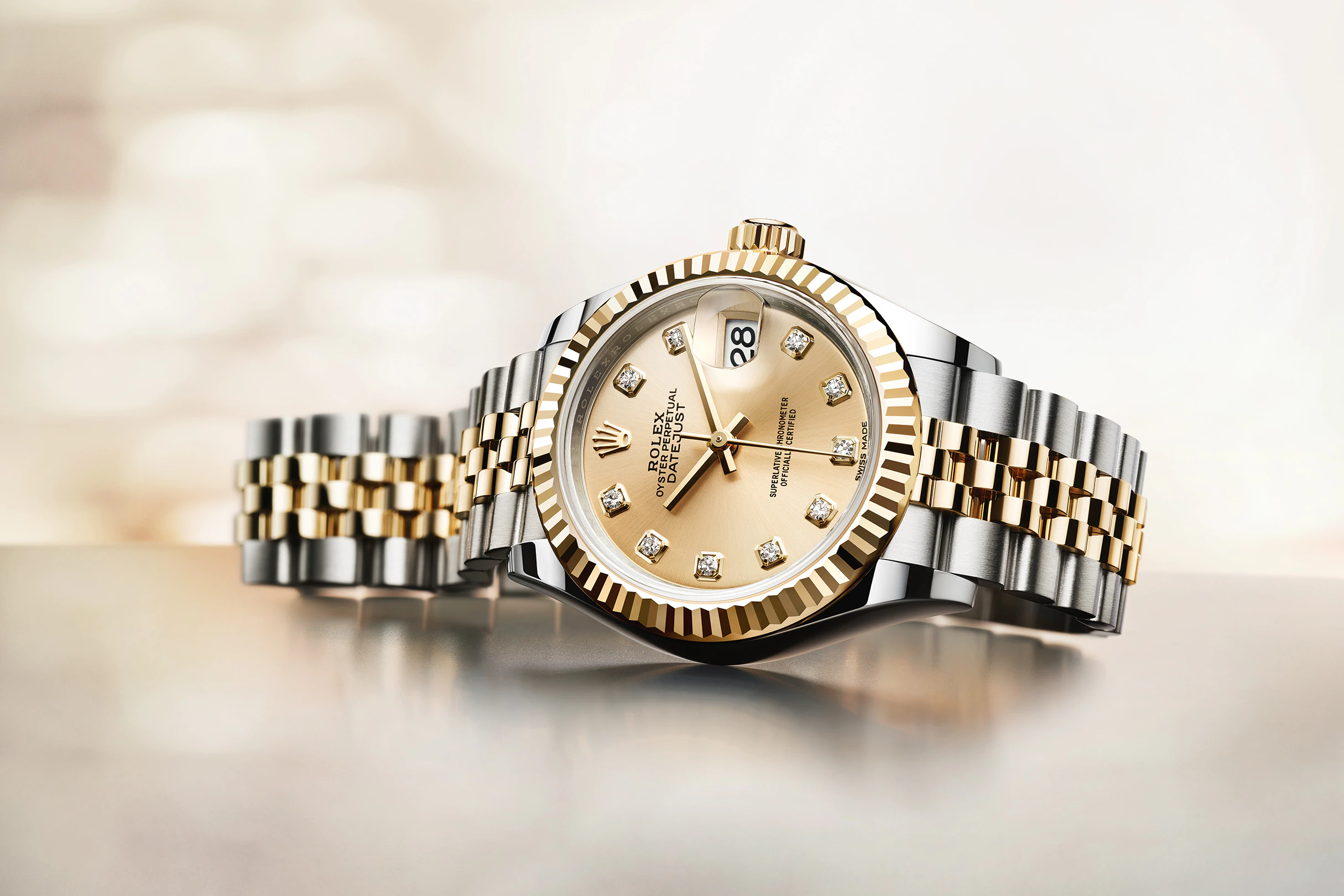 Lady-Datejust 28, Oystersteel and 18k Yellow Gold, Ref# 279173-0011