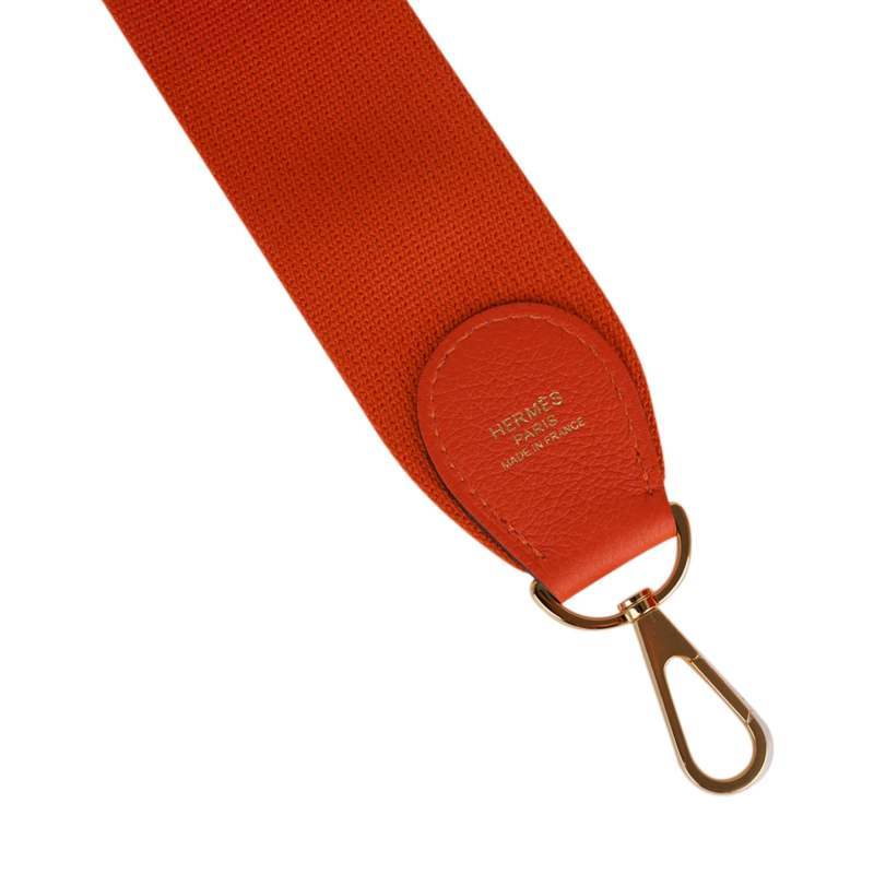 Evelyne PM Bag Feu Orange Gold Hardware Clemence Leather