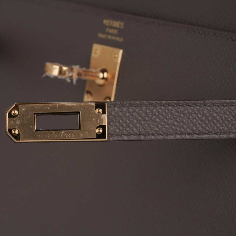 Kelly Sellier 25 Bag Etain Gold Hardware Epsom Leather New