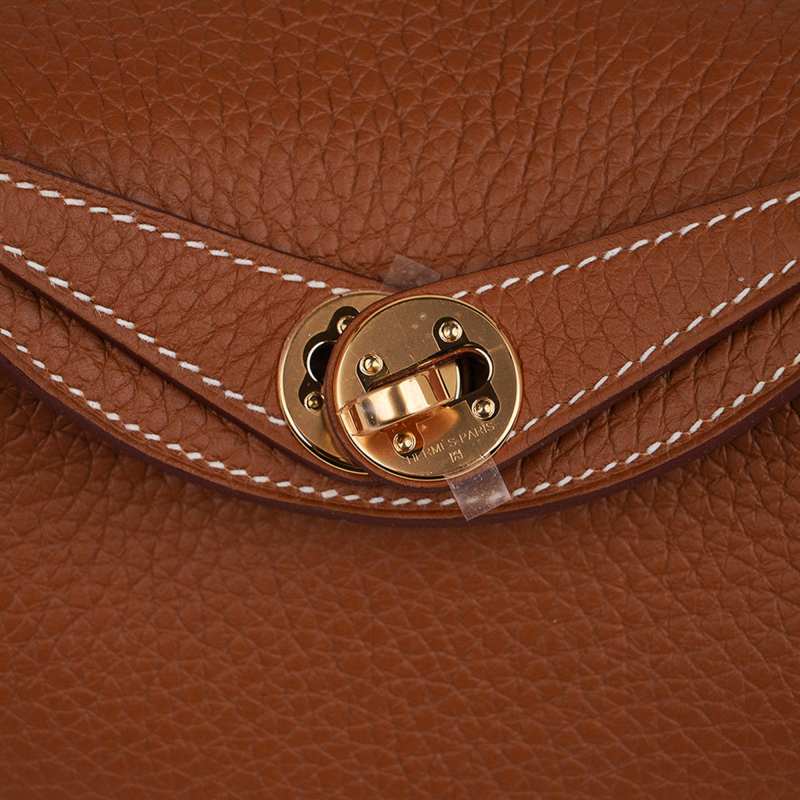 Mini Lindy 20 Bag Gold Clemence Leather with Gold Hardware