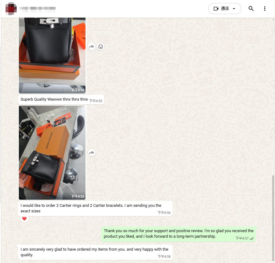 WhatsApp customer review