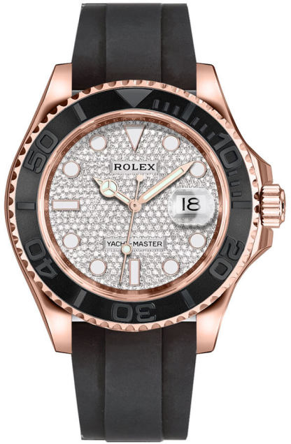 Yacht-Master 40mm 116655 - 18k Rose Gold Case with Diamond Pave Dial