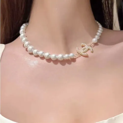 Double C Pearl Necklace