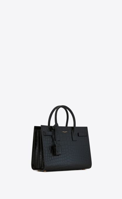 SAC DE JOUR BABY IN MATTE CROCODILE EMBOSSED LEATHER